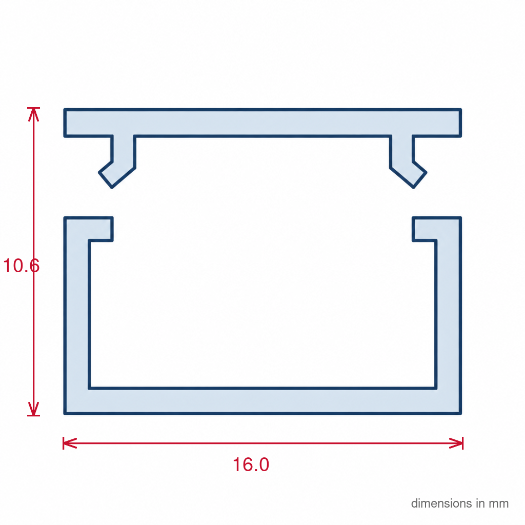 Clear PVC LED Mounting Profile - 10 x 3m Lengths