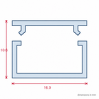 Clear PVC LED Mounting Profile - 10 x 3m Lengths