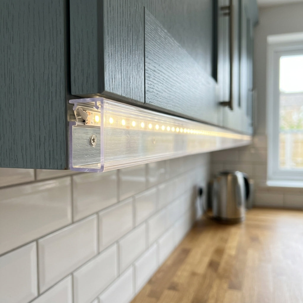 Clear PVC LED Mounting Profile - 10 x 3m Lengths