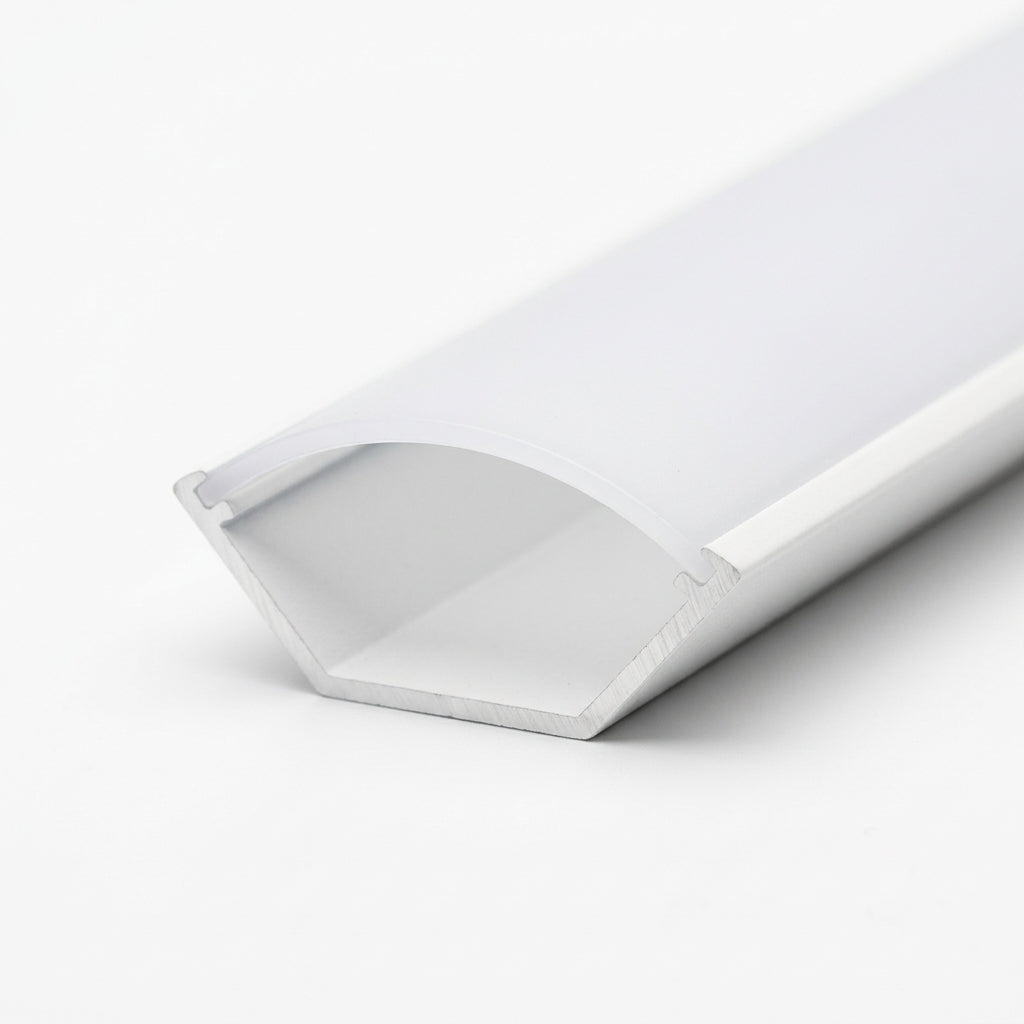 Metal Muffin Mount Aluminium/White Frosted - 5 x 3m Lengths