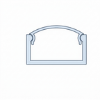 Silver Metal Mini Mount - Pack of 5, 1m Lengths