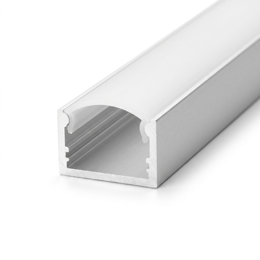Metal Mounting Profile - Silver Finish - Pack of 5, 2m Each