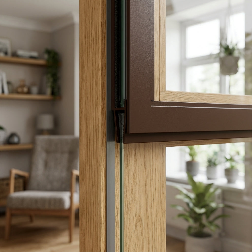 Nut Brown Magnetic Secondary Glazing Profile - 6 x 2.44m Lengths