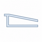 2.44m White Magnetic Secondary Glazing Profile - 6 x 2.44m Lengths