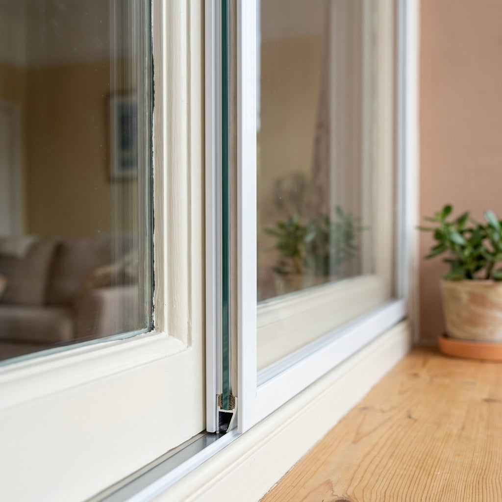 2.44m White Magnetic Secondary Glazing Profile - 6 x 2.44m Lengths