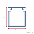 10mm Micro White Mini Trunking Profile - 12 x 2.44m Lengths