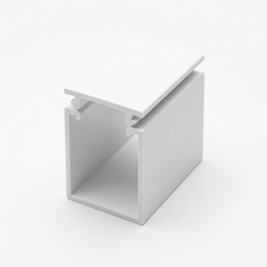 16mm Plain White Mini Trunking - 12 x 2.44m Lengths