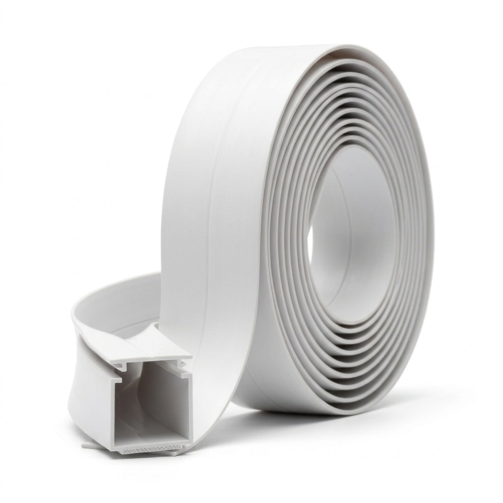 16mm White Mini Trunking Profile - 12 x 2.44m Lengths