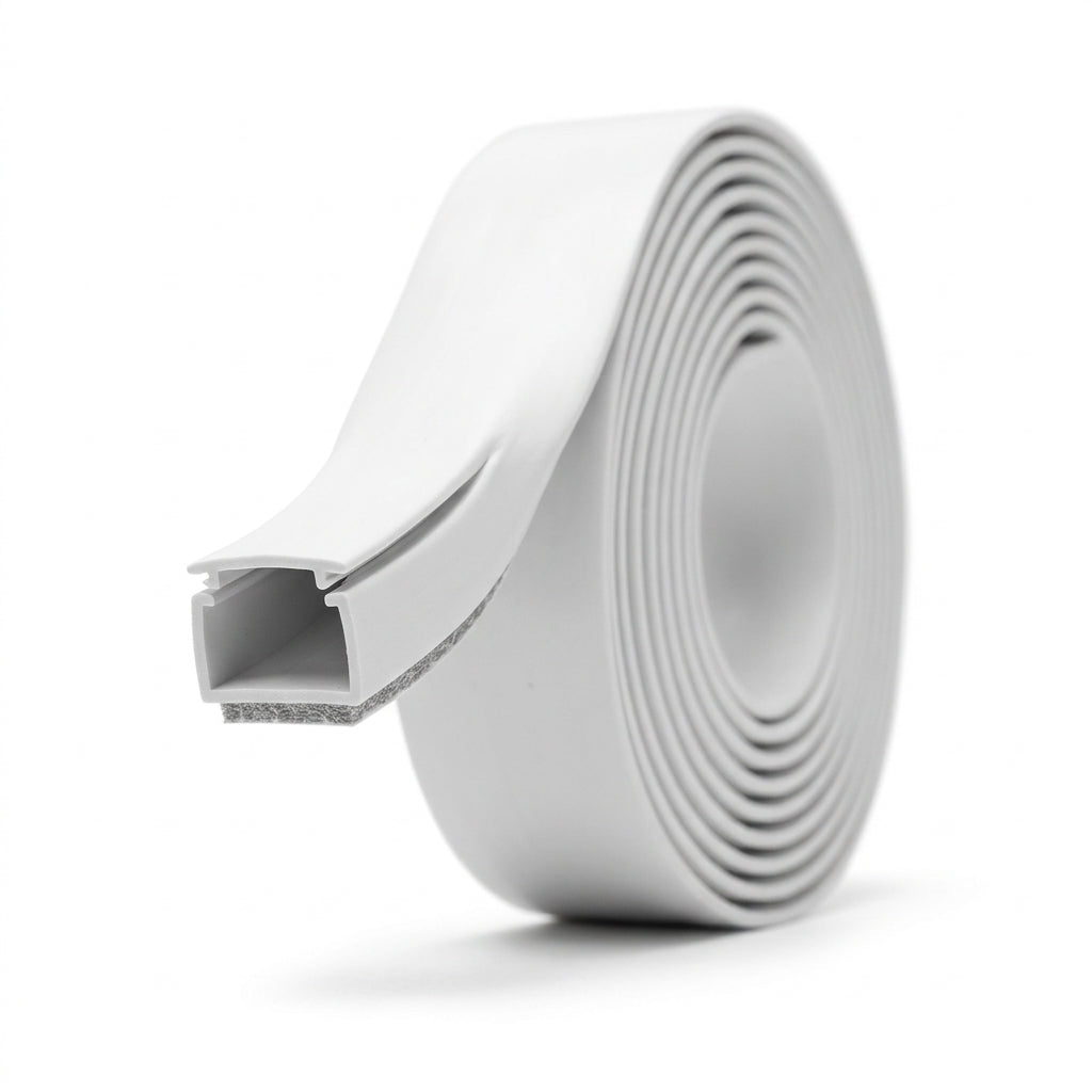 16mm Shallow White Mini Trunking - 12 x 2.44m Lengths