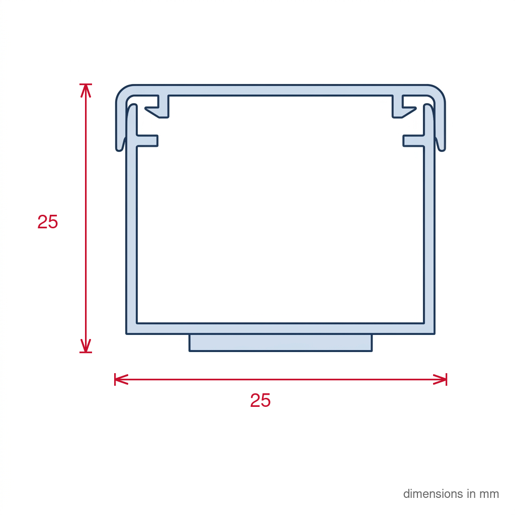 25mm Mini Trunking Profile with Tape White - 10 x 3m Lengths