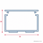 38mm Mini Trunking Profile with Tape White - 16 x 1.83m Lengths