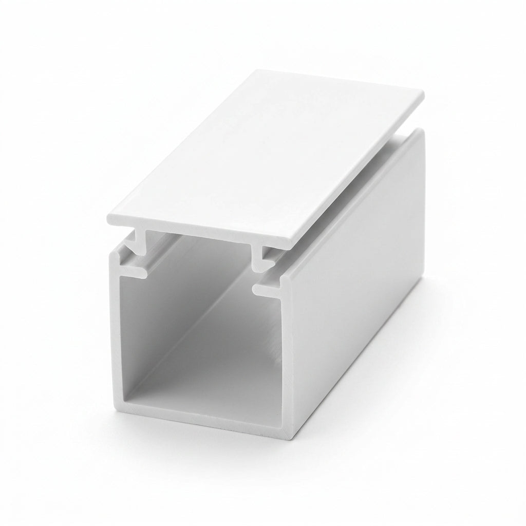 38mm Plain White Mini Trunking Profile - 12 x 2.44m Lengths