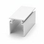 38mm Plain White Mini Trunking Profile - 12 x 2.44m Lengths