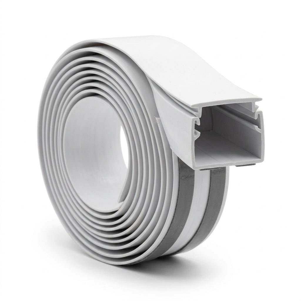 38mm Deep White Mini Trunking Profile - 6 x 2.44m Lengths