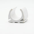 White Single Pipe Clips 50 Pack - 1 Inch