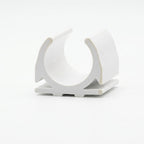White Single Pipe Clips 50 Pack - 1 Inch