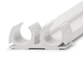 Double Pipe Clips White 1 x 50 - Pack of 50