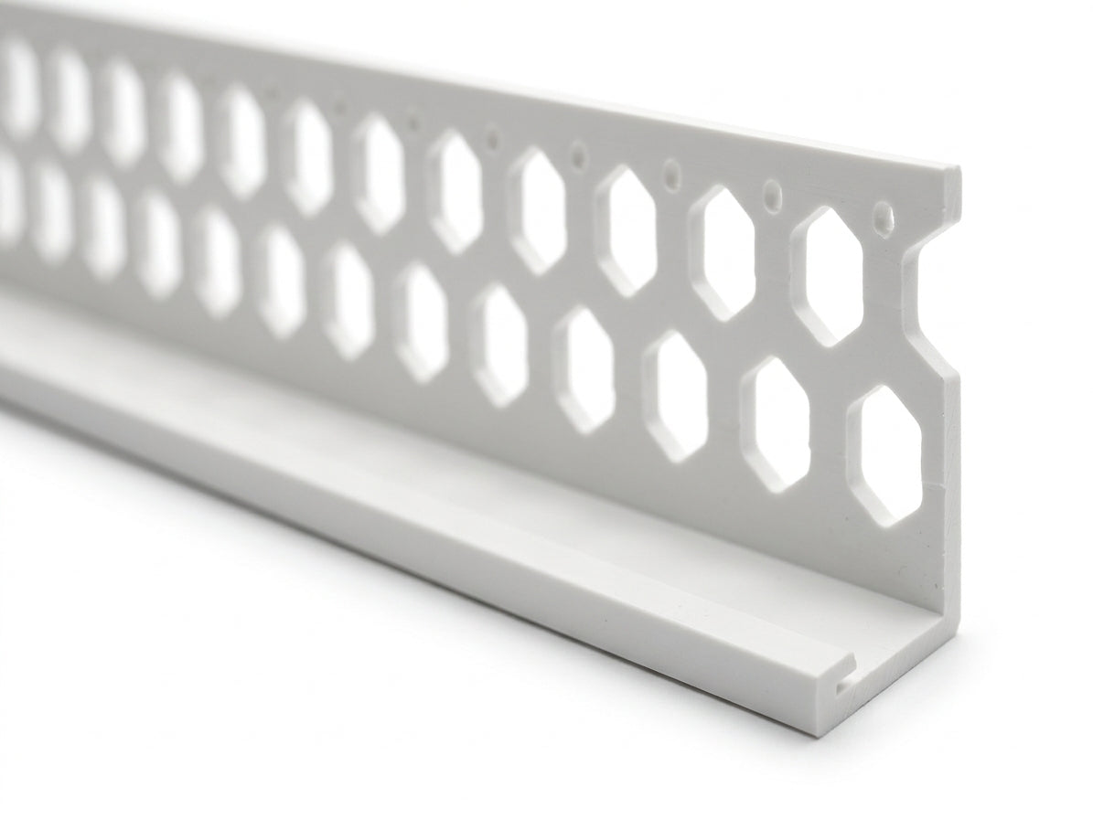 15mm Plastic Render Bellcast Bead White - 25 x 2.5m Lengths
