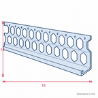 15mm Plastic Render Bellcast Bead White - 25 x 2.5m Lengths