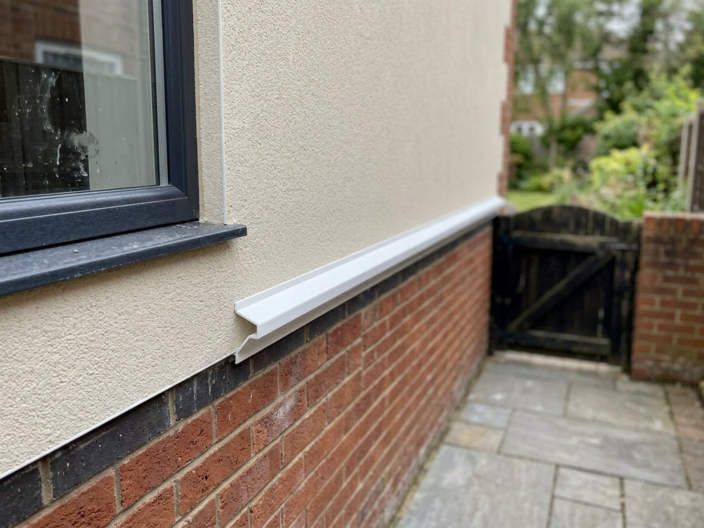 15mm Plastic Render Bellcast Bead White - 25 x 2.5m Lengths