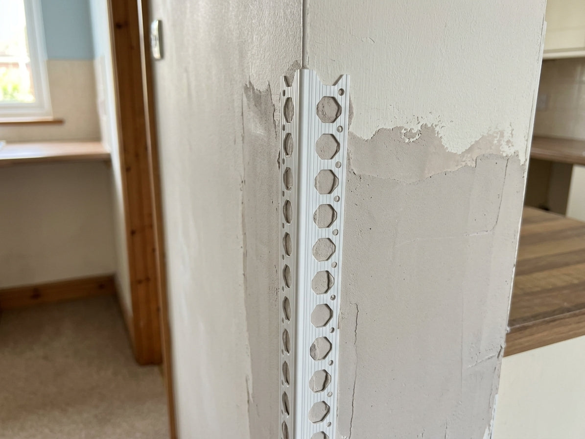2mm Plastic Render Corner Bead White - 50 x 2.5m Lengths