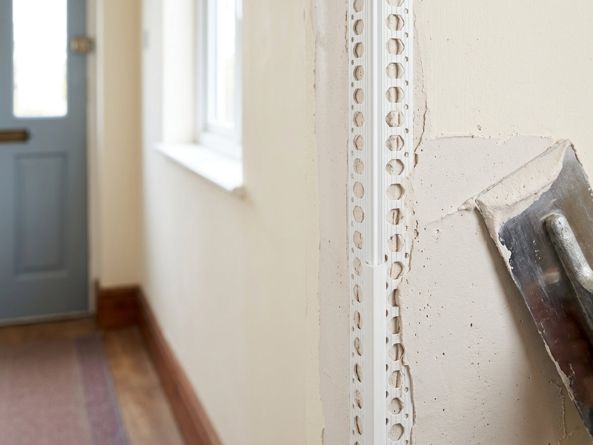 4mm Plastic Render Corner Bead White - 25 x 2.5m Lengths