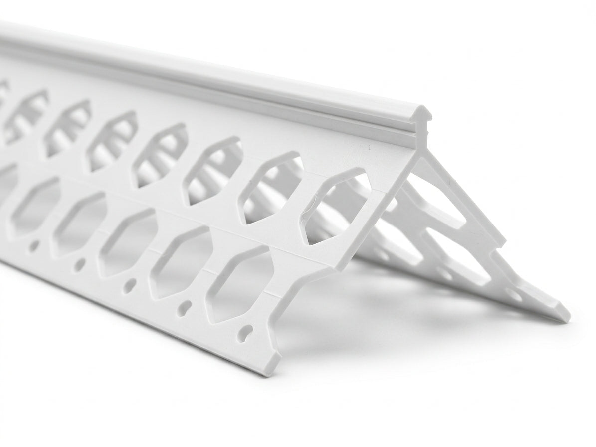 6mm Plastic Render Corner Bead White - 25 x 2.5m Lengths