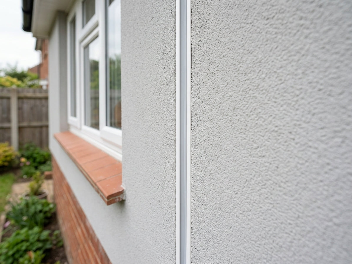 6mm Plastic Render Movement Joint White - 25 x 2.5m Lengths