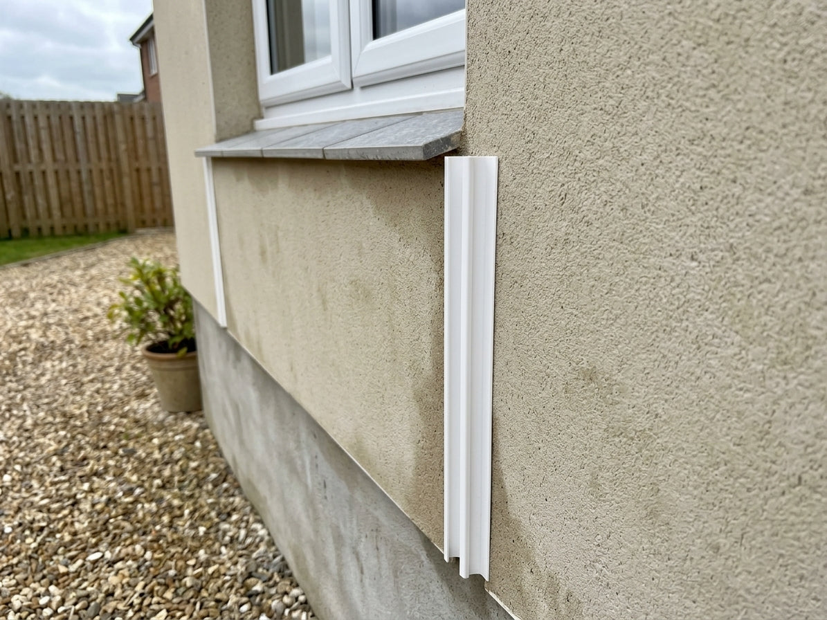 10mm Plastic Render Movement Joint White - 25 x 2.5m Lengths