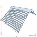 6mm Plastic EWI Reveal Bead 100mm Mesh White - 30 x 2.5m Lengths
