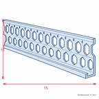 15mm Plastic Render Stop Bead White - 25 x 2.5m Lengths