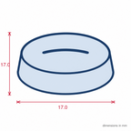 Large Round Flat Clear Adhesive Feet 10 x 8 - Pack of 10