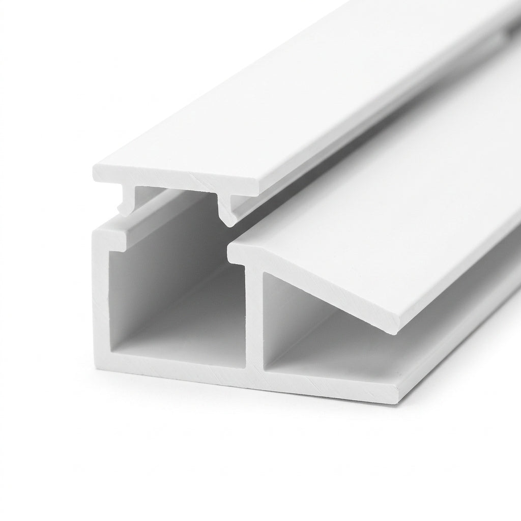 Rigid PVC Channel White - 10 x 2.44m Lengths