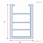 Window Conversion Angles Kit 3mm Nut Brown - Pack of 3 x 25mm Lengths