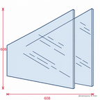 2mm Greenhouse Panes 608 x 608mm Clear - Pack of 4
