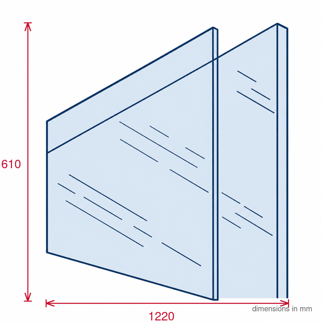 2mm Polycarbonate Sheet 1220 x 610mm Clear - Pack of 4