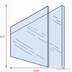 2mm Polycarbonate Sheet 1220 x 1220mm Clear - Pack of 4
