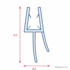 4 - 6mm Clear Blade Seal - 5 x 1m Lengths