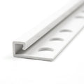 White Plastic Tile Edge Trim - 6mm, Pack of 5 x 2.44m Lengths