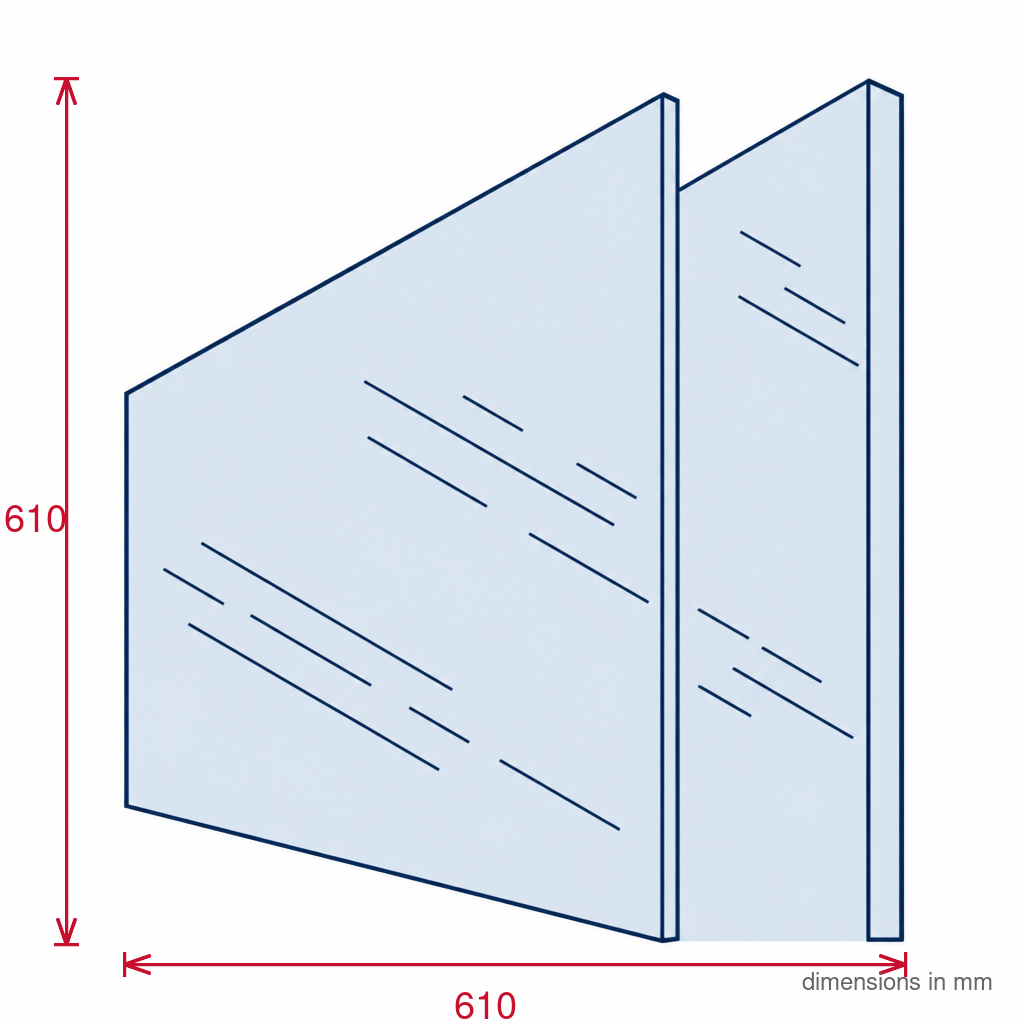 4mm Clear Styrene Sheet 1830 x 1220mm - Pack of 3