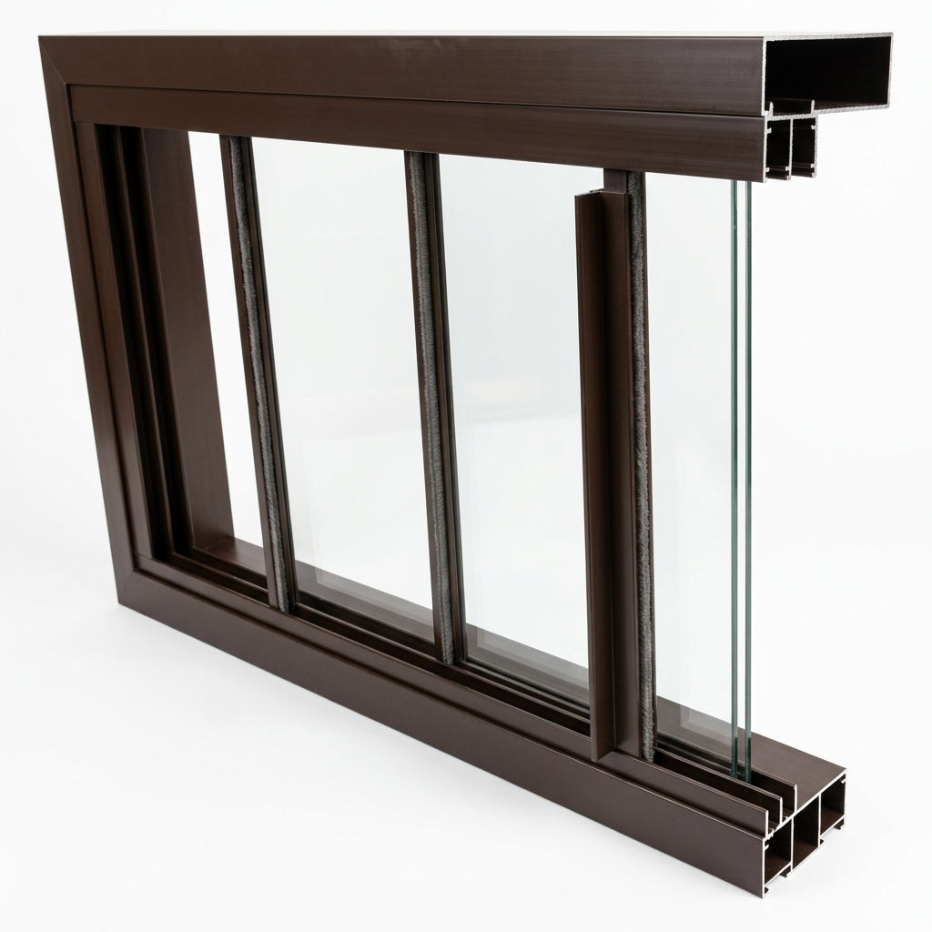 Nut Brown Sliding Secondary Glazing Kit - 3 x 1m Lengths