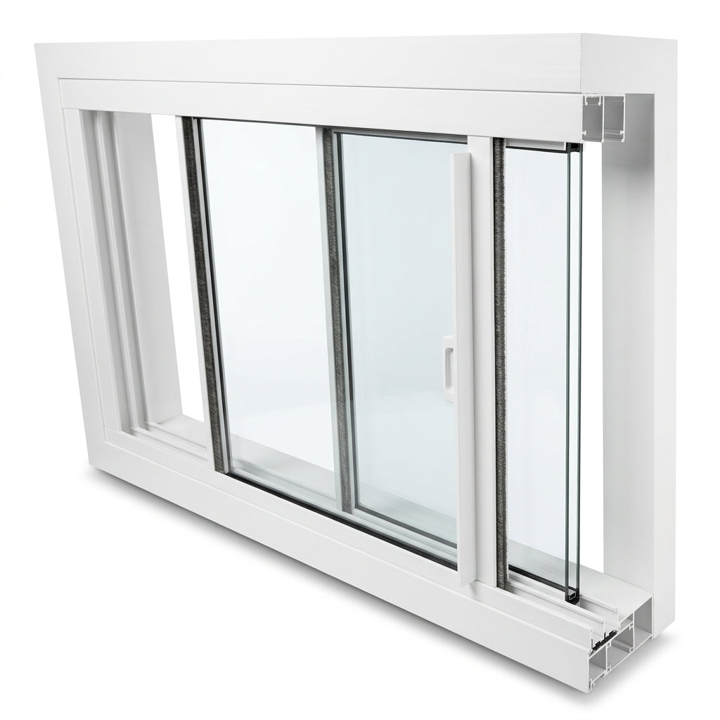 White Sliding Glazing Kit 1m - 3 x 1m Lengths