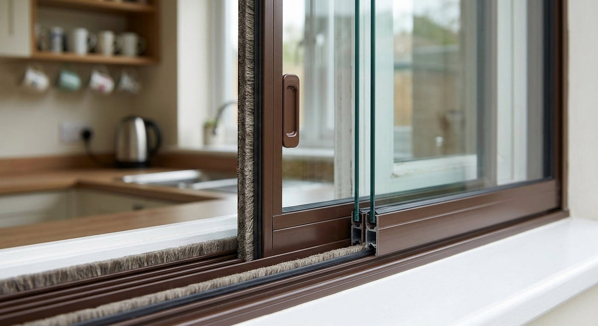 Nut Brown Sliding Secondary Glazing Kit - 3 x 2m Lengths