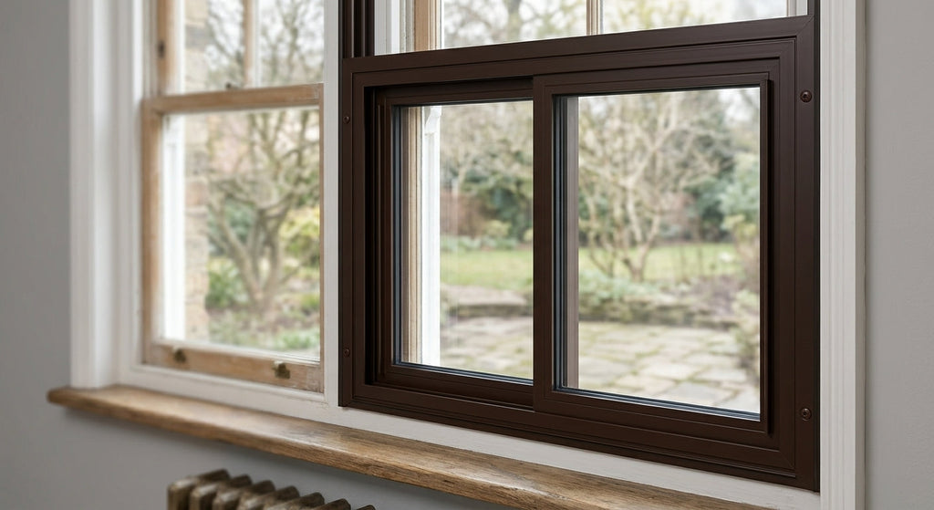 Nut Brown Vertical Sliding System - 3 x 2m Lengths