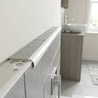 White PVC Tile Edge Trim - 10mm Profile, Pack of 5, 2.44m Each