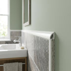 White PVC Tile Edge Trim - 12mm Profile, Pack of 5 x 2.44m Lengths