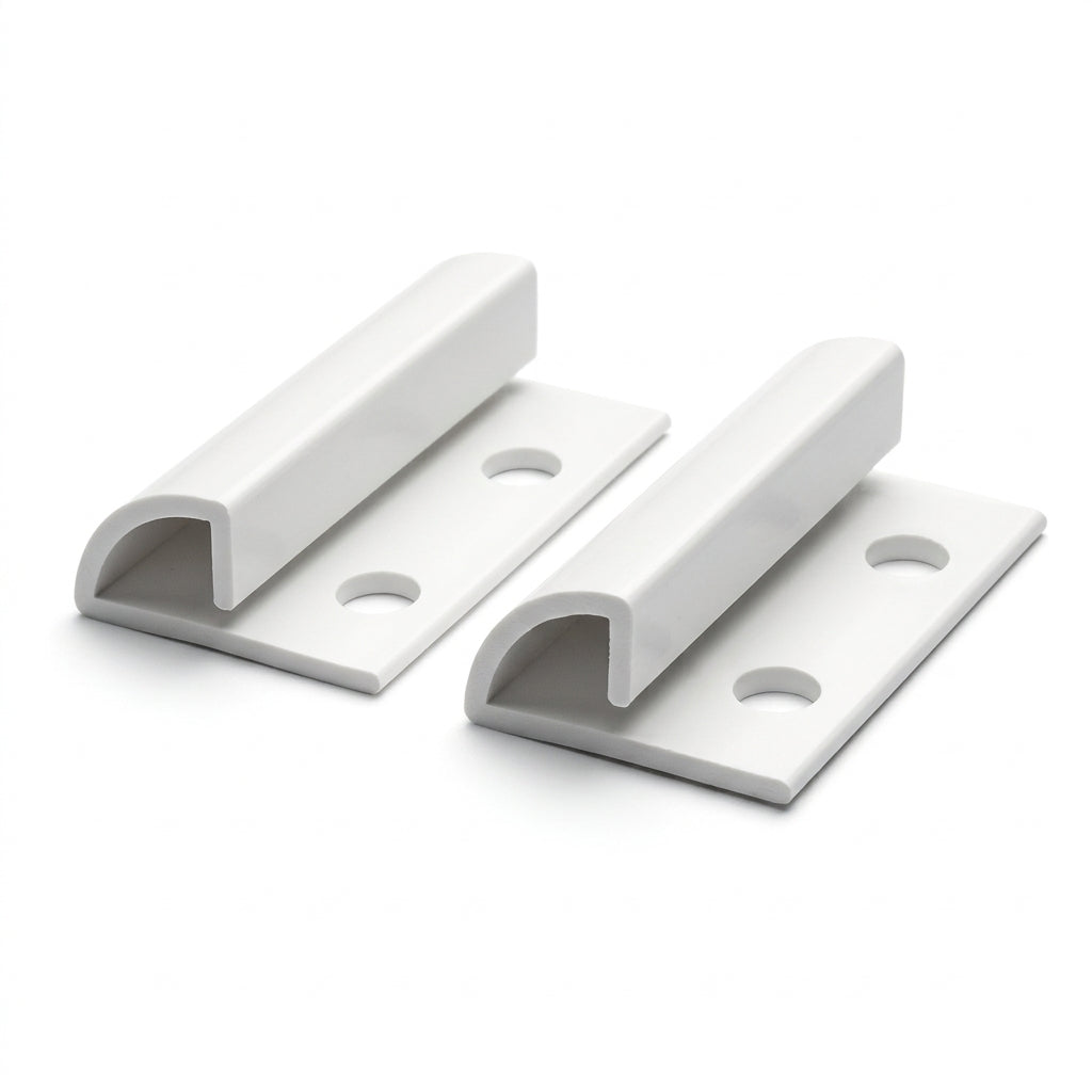 White PVC Tile Trim 6mm - Pack of 5, 2.44m Each
