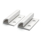 White PVC Tile Trim 6mm - Pack of 5, 2.44m Each