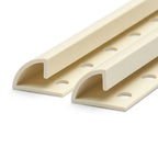 Soft Cream PVC Tile Trim - 6mm Wide, Pack of 5 x 2.44m Lengths