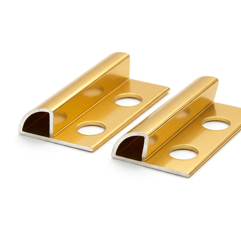 Tile Edge Trim, 6mm Matte Gold – Pack of 5, 2.44m Each
